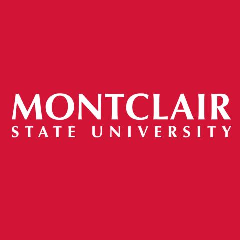Montclair State University logo on red background