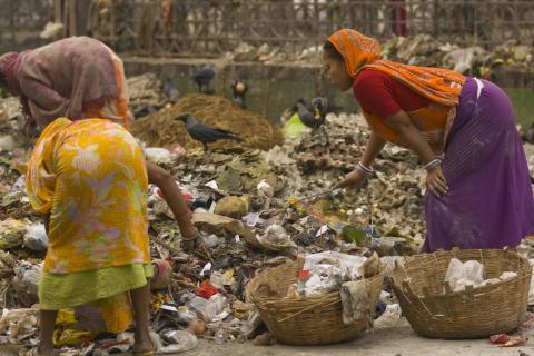Female waste pickers in India